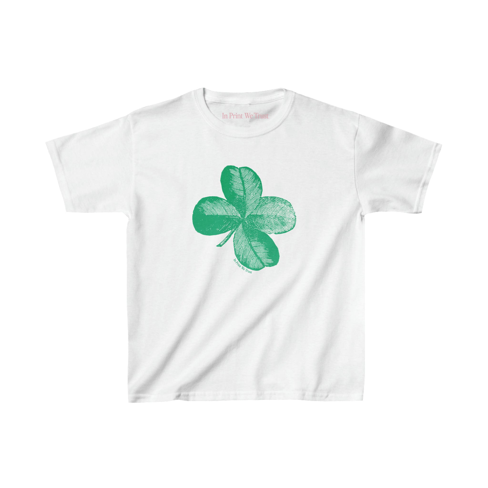 four - leaf clover essential baby tee - In Print We Trust