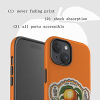 fresh peaches tough iPhone case - In Print We Trust