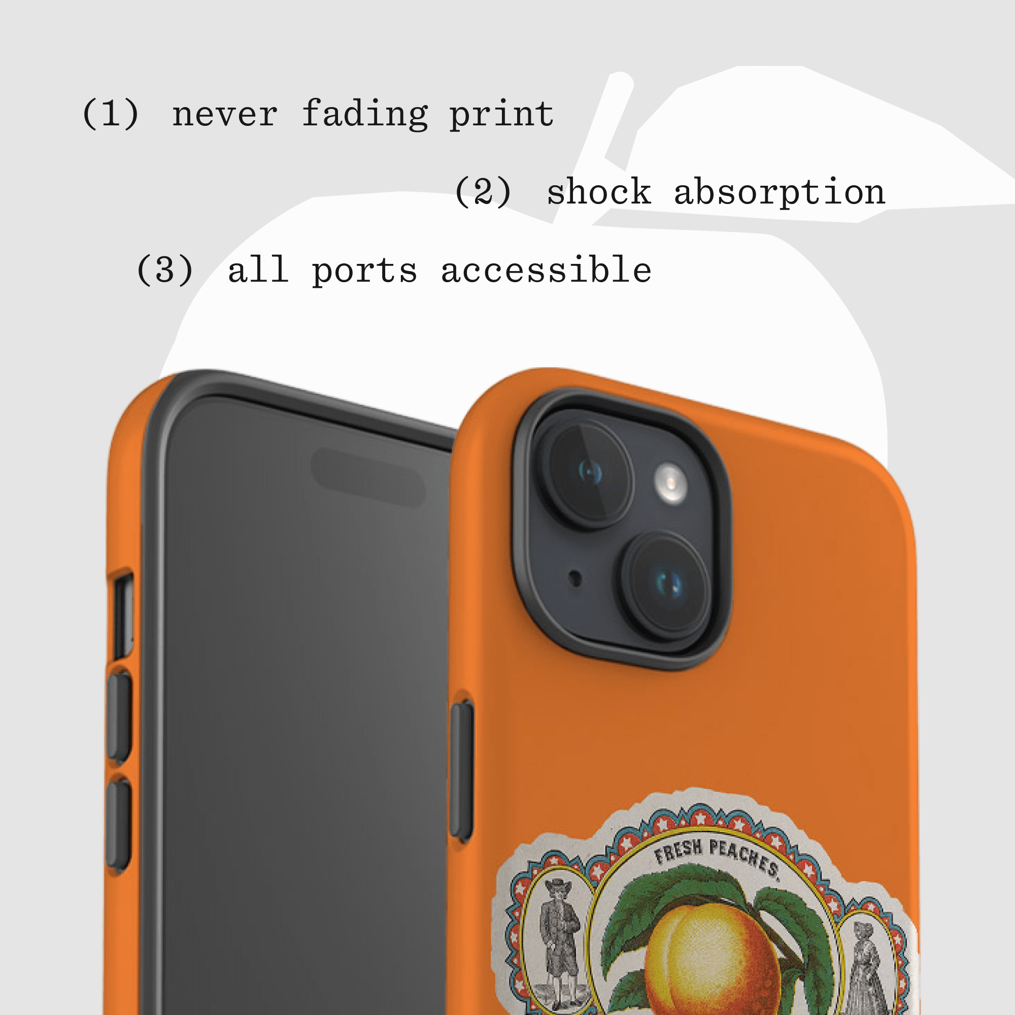 fresh peaches tough iPhone case - In Print We Trust