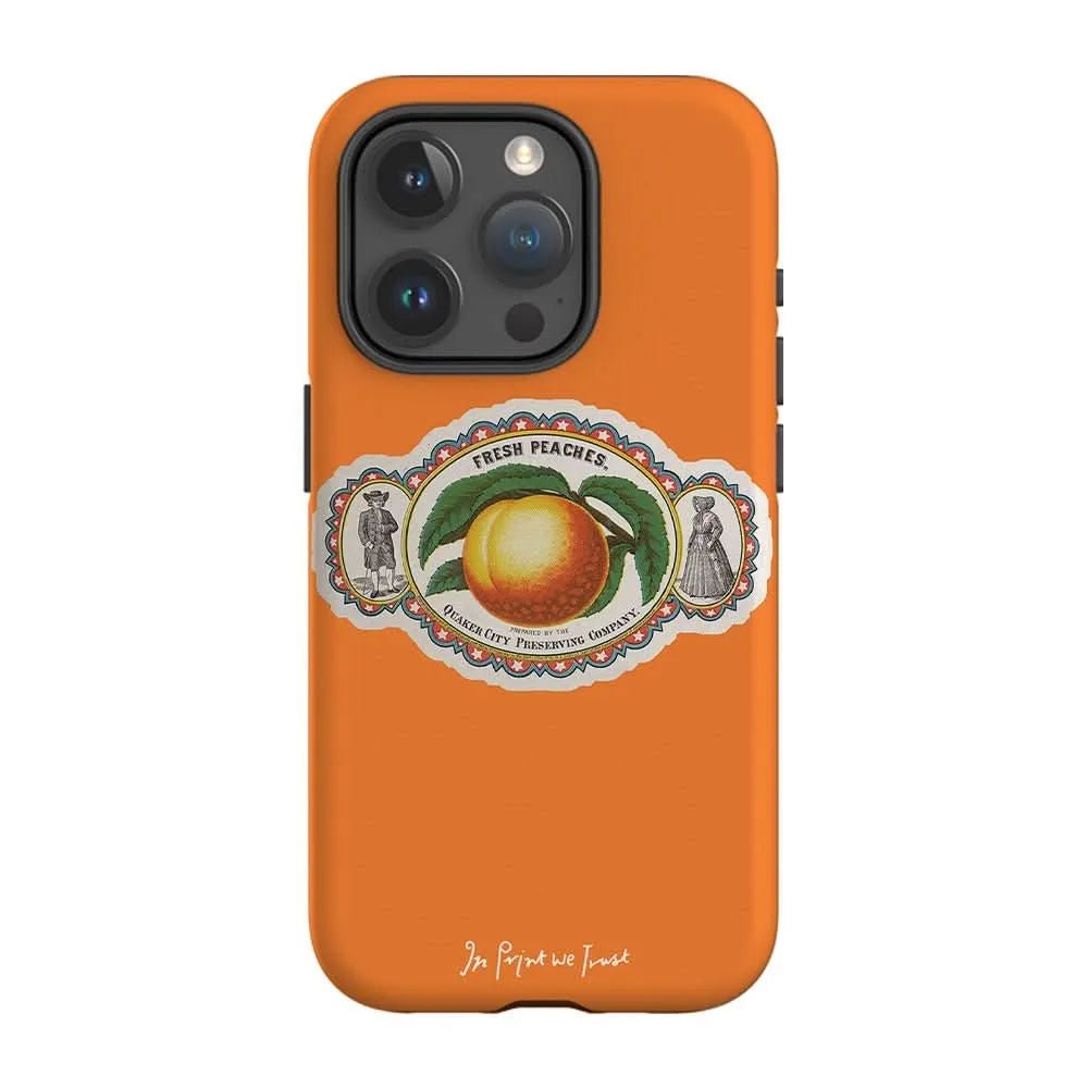 fresh peaches tough iPhone case - In Print We Trust