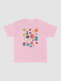 fruit stickers baby tee - In Print We Trust