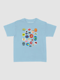fruit stickers baby tee - In Print We Trust