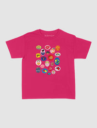 fruit stickers baby tee - In Print We Trust