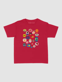 fruit stickers baby tee - In Print We Trust