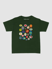 fruit stickers baby tee - In Print We Trust