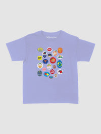 fruit stickers baby tee - In Print We Trust