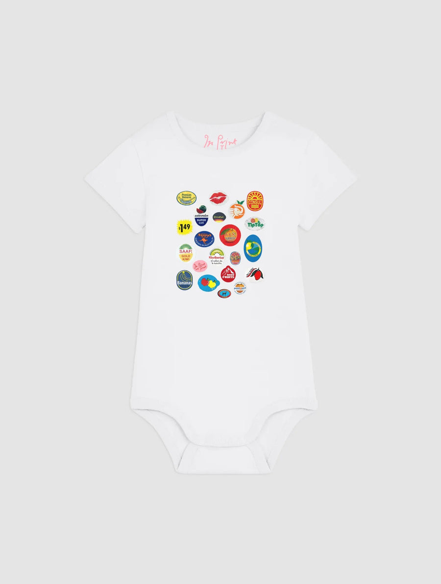 fruit stickers bodysuit for babies - In Print We Trust