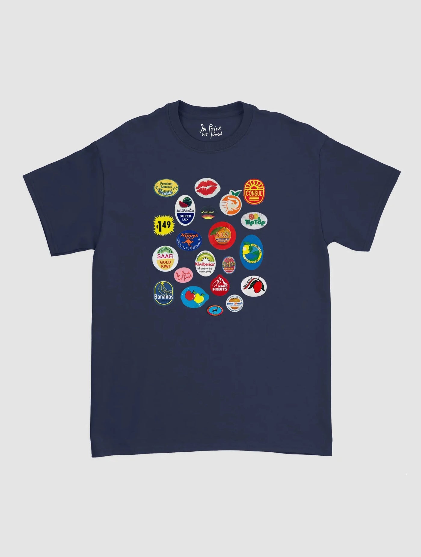fruit stickers classic tee - In Print We Trust