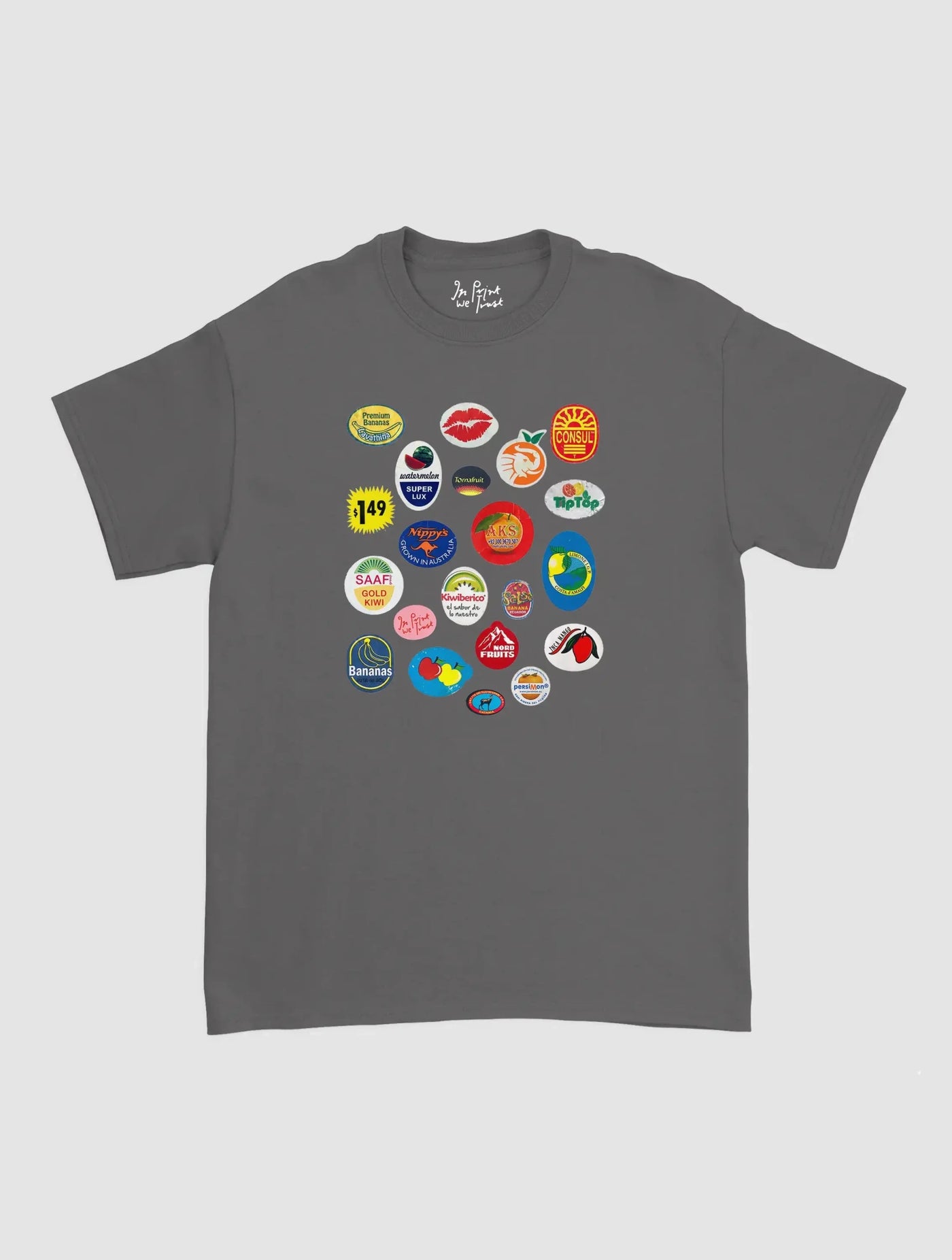 fruit stickers classic tee - In Print We Trust