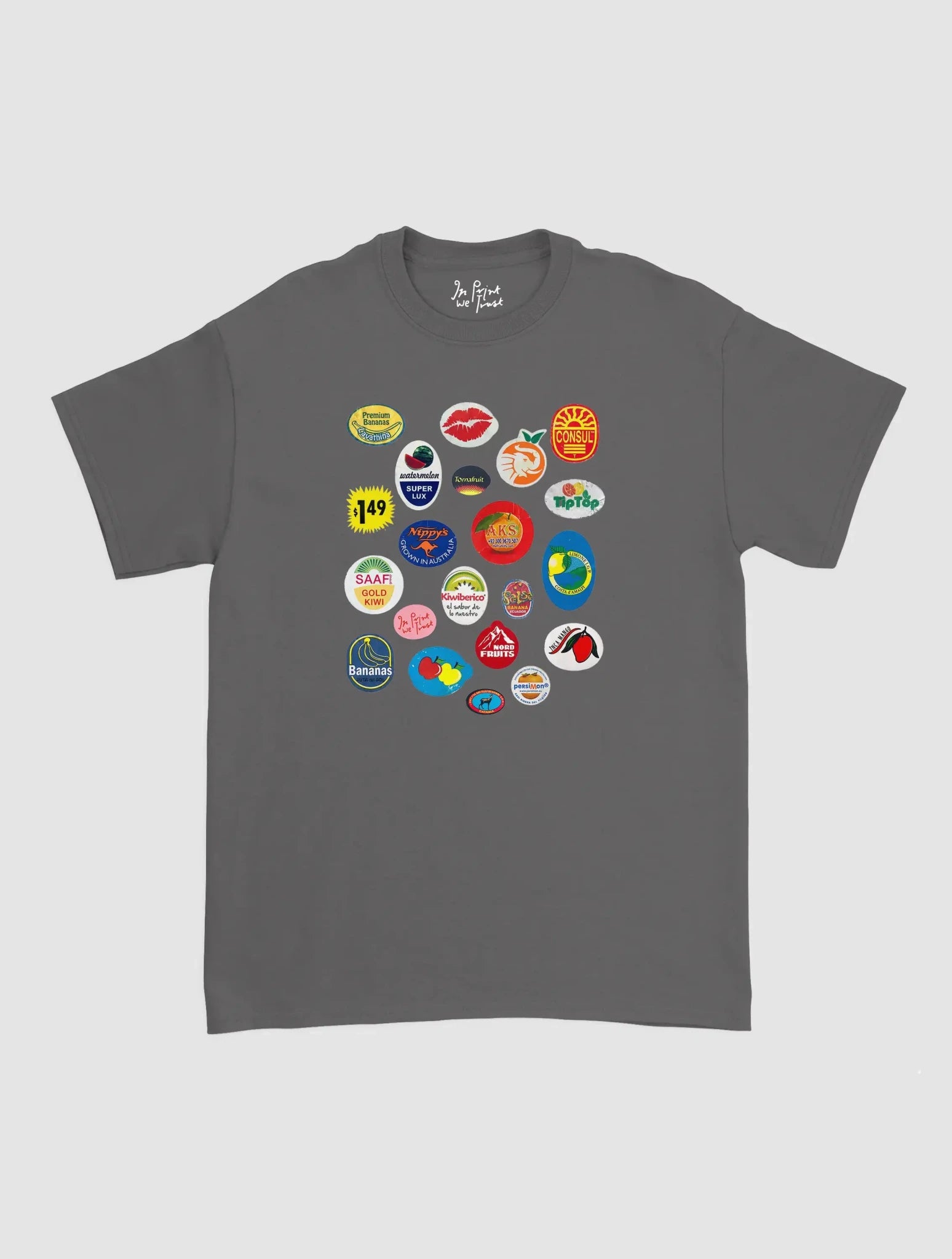 fruit stickers classic tee - In Print We Trust