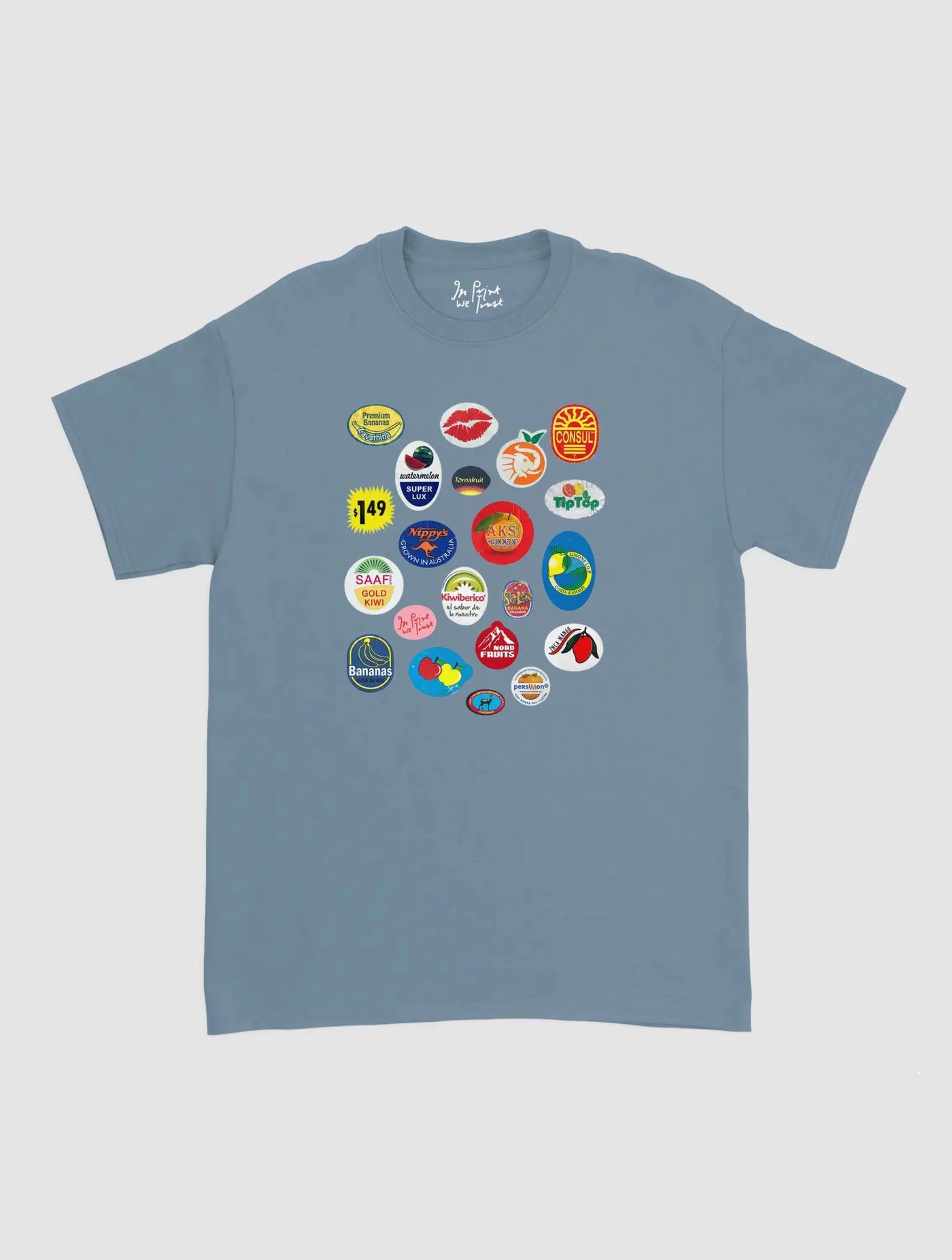 fruit stickers classic tee - In Print We Trust