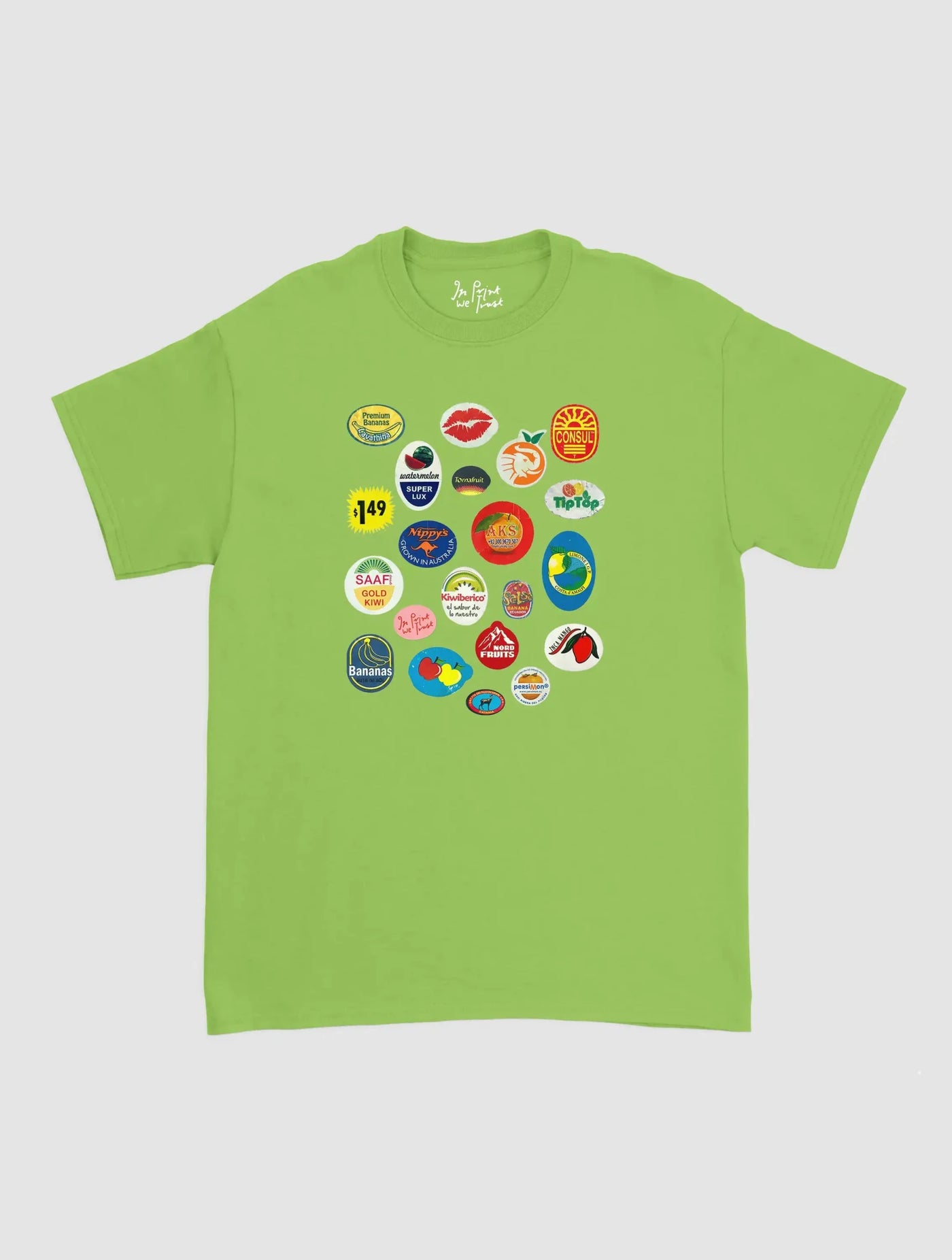fruit stickers classic tee - In Print We Trust