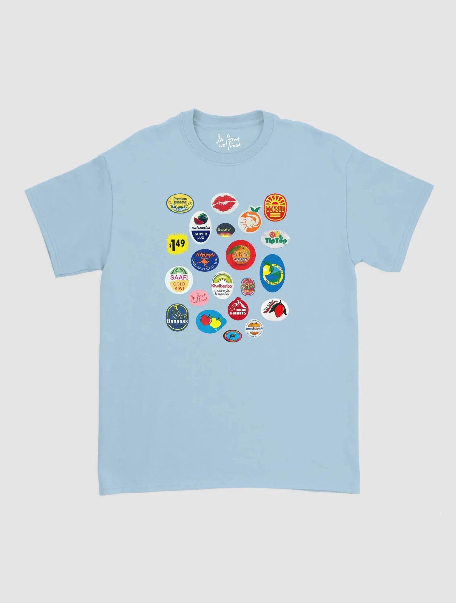 fruit stickers classic tee - In Print We Trust