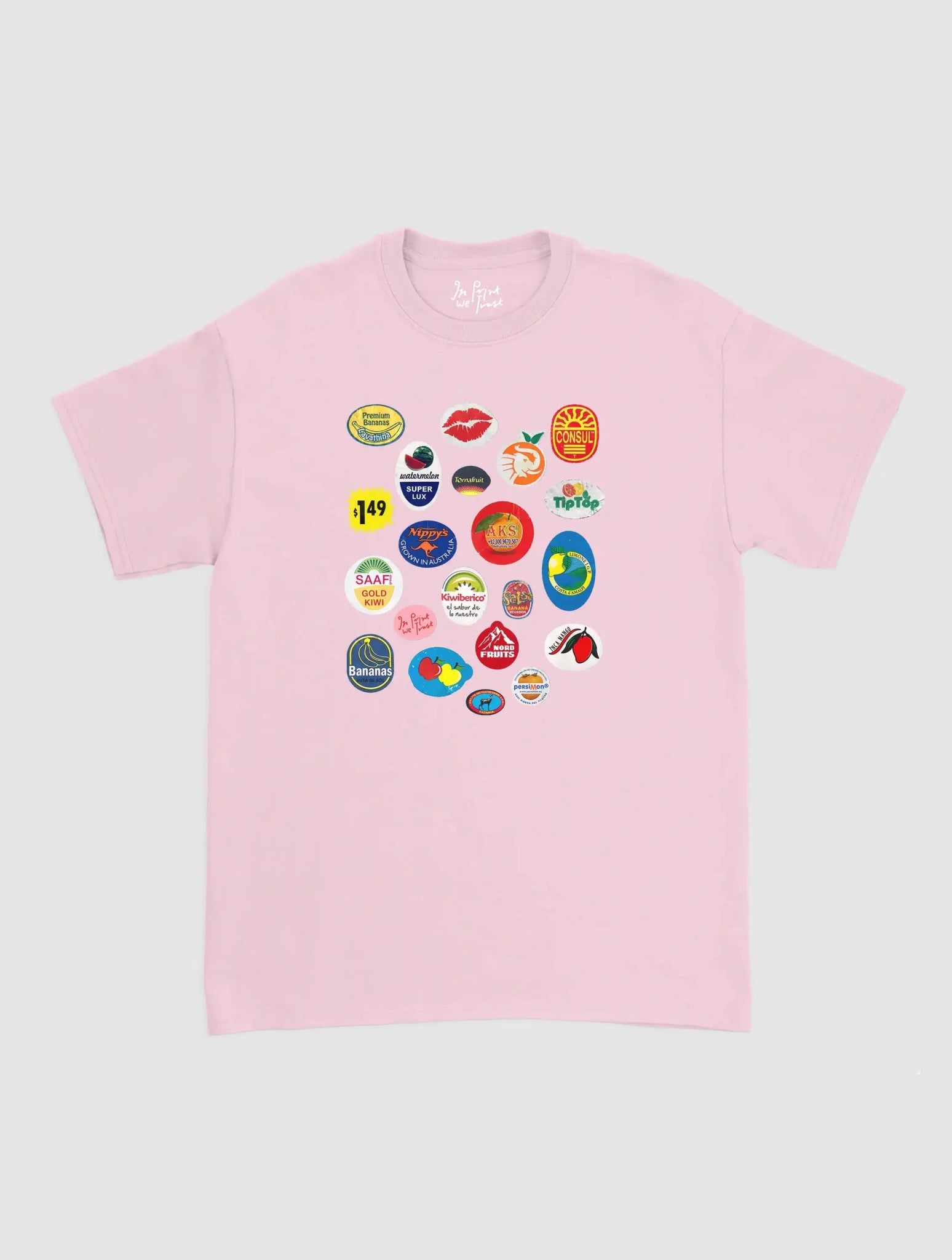 fruit stickers classic tee - In Print We Trust