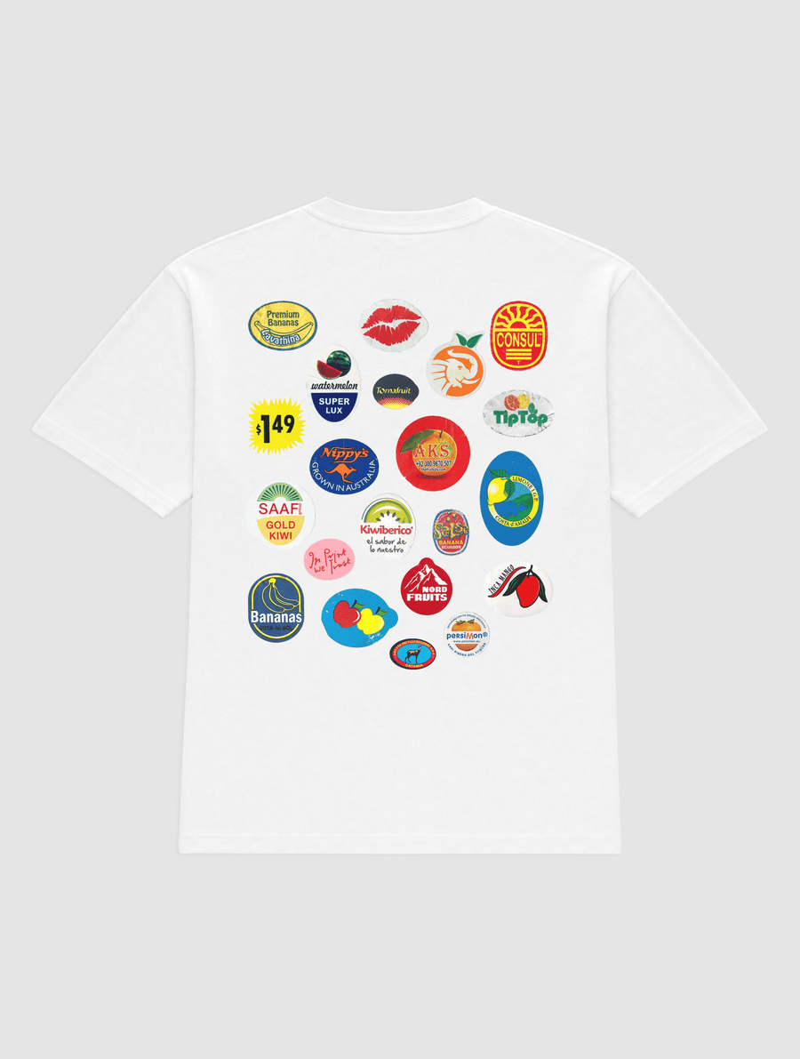 fruit stickers heavyweight tee - In Print We Trust