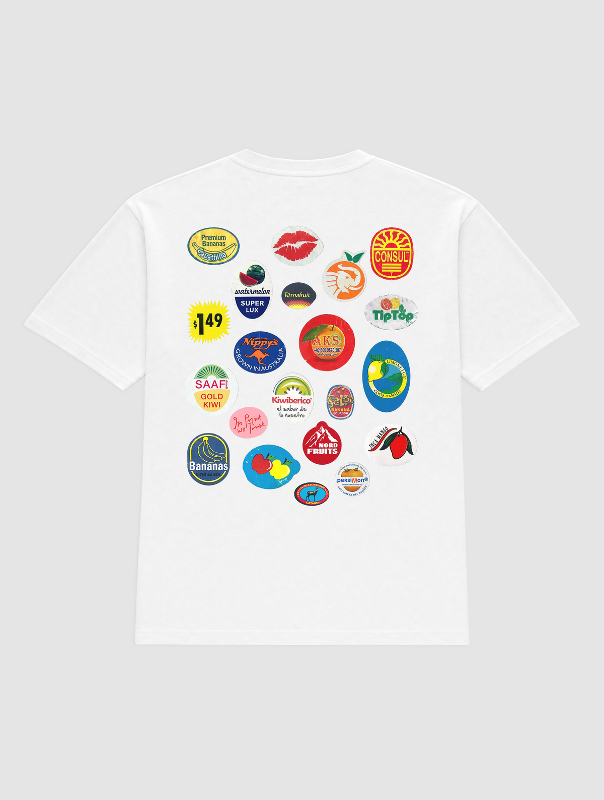 fruit stickers heavyweight tee