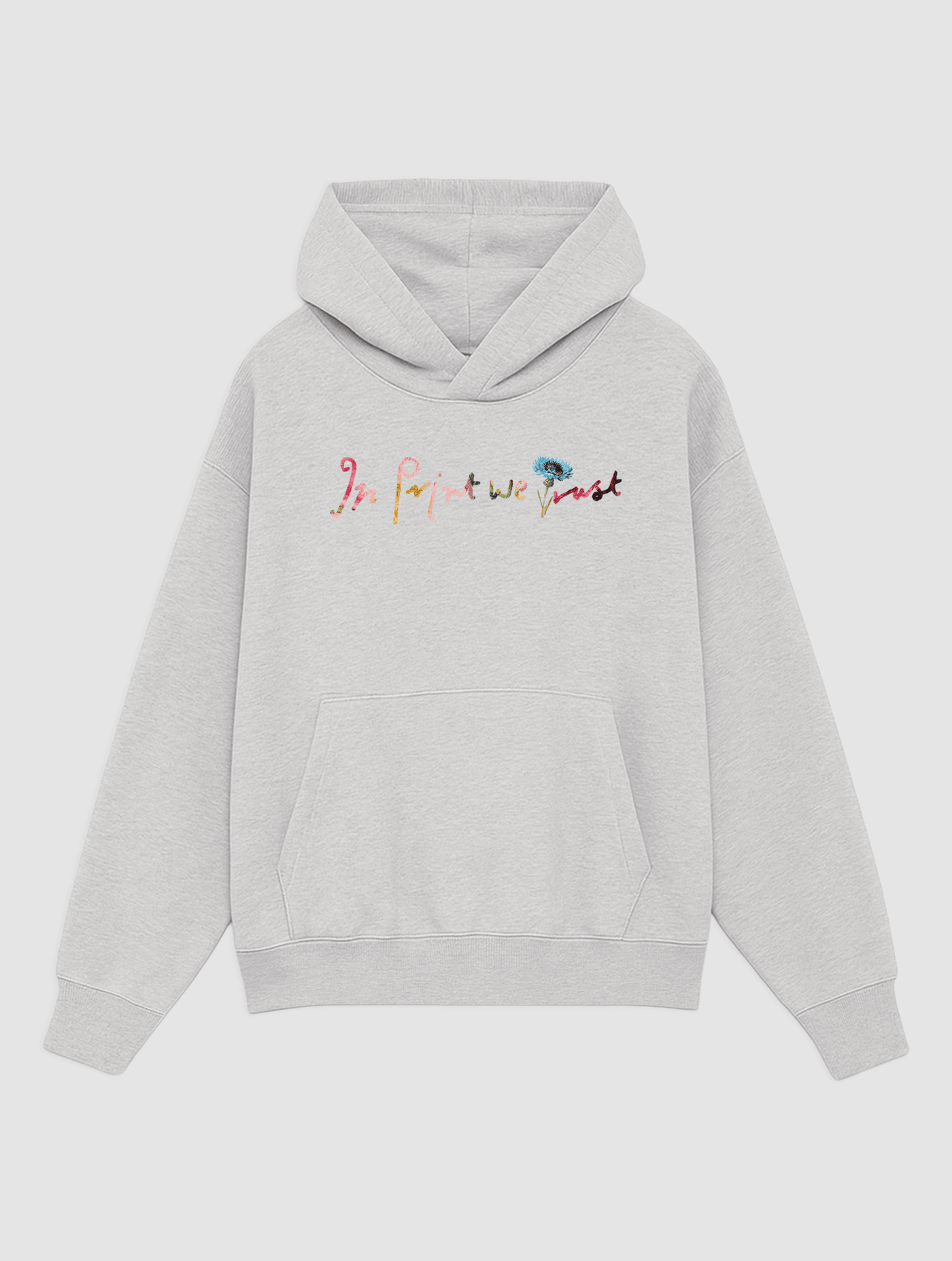 full bloom grey hoodie - In Print We Trust