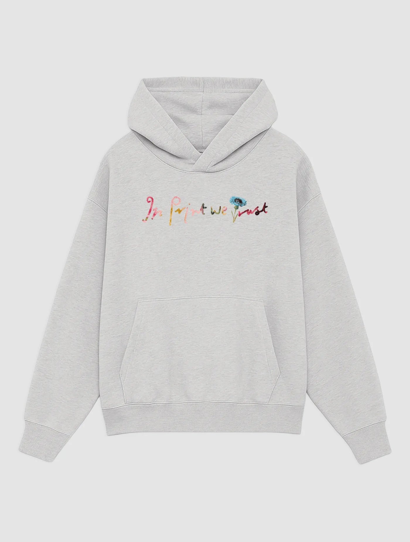 full bloom grey hoodie - In Print We Trust