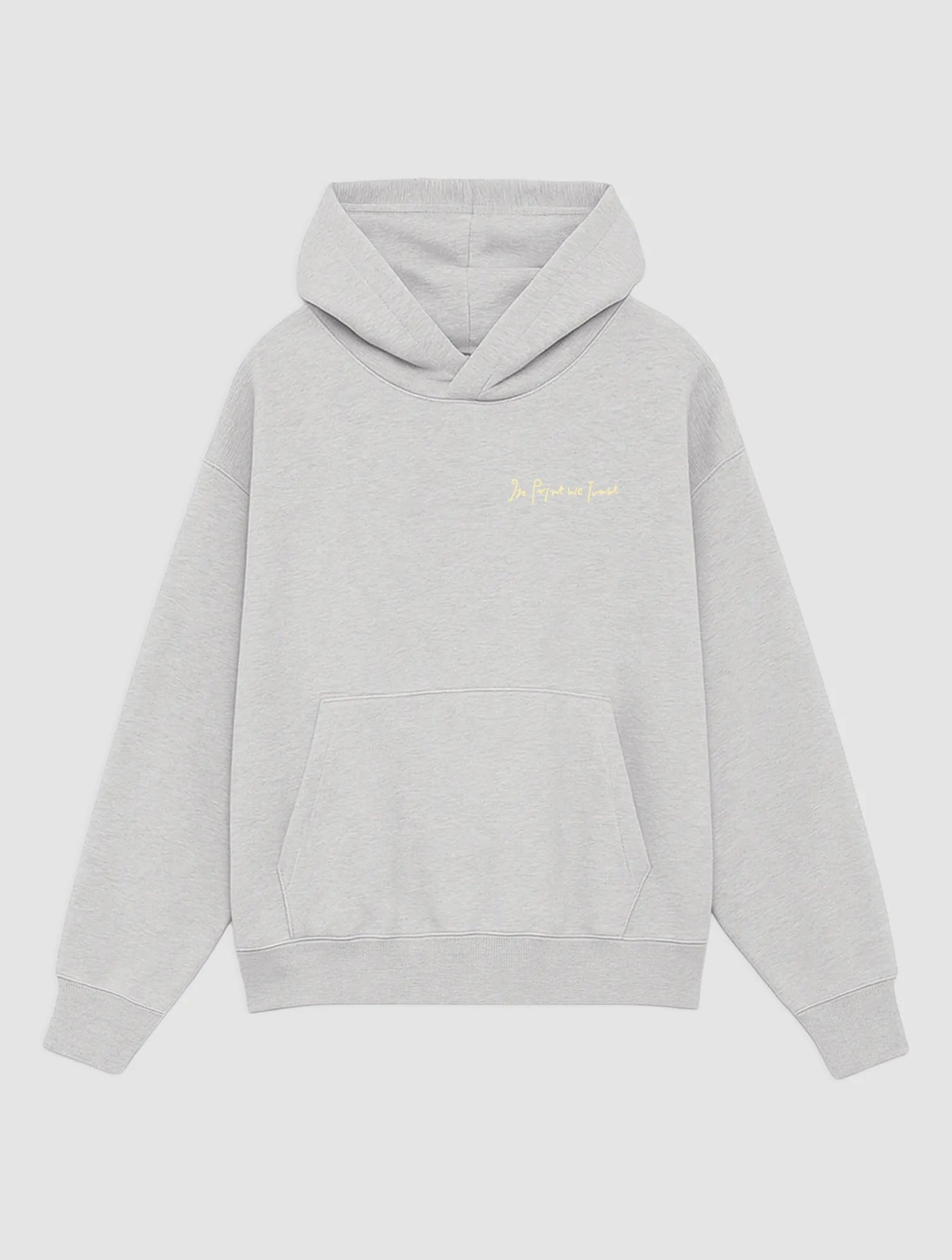 fun grey hoodie - In Print We Trust