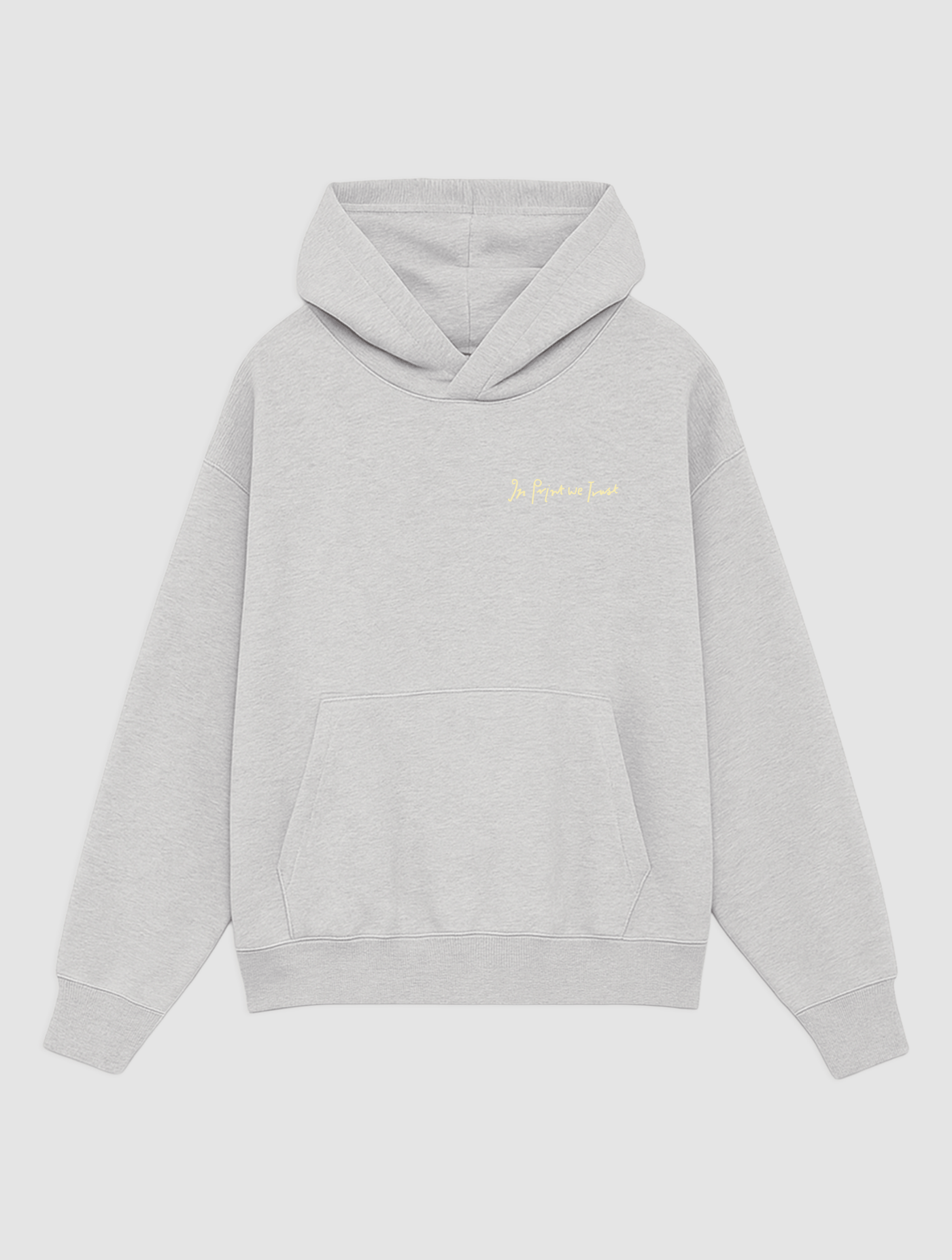 fun grey hoodie - In Print We Trust