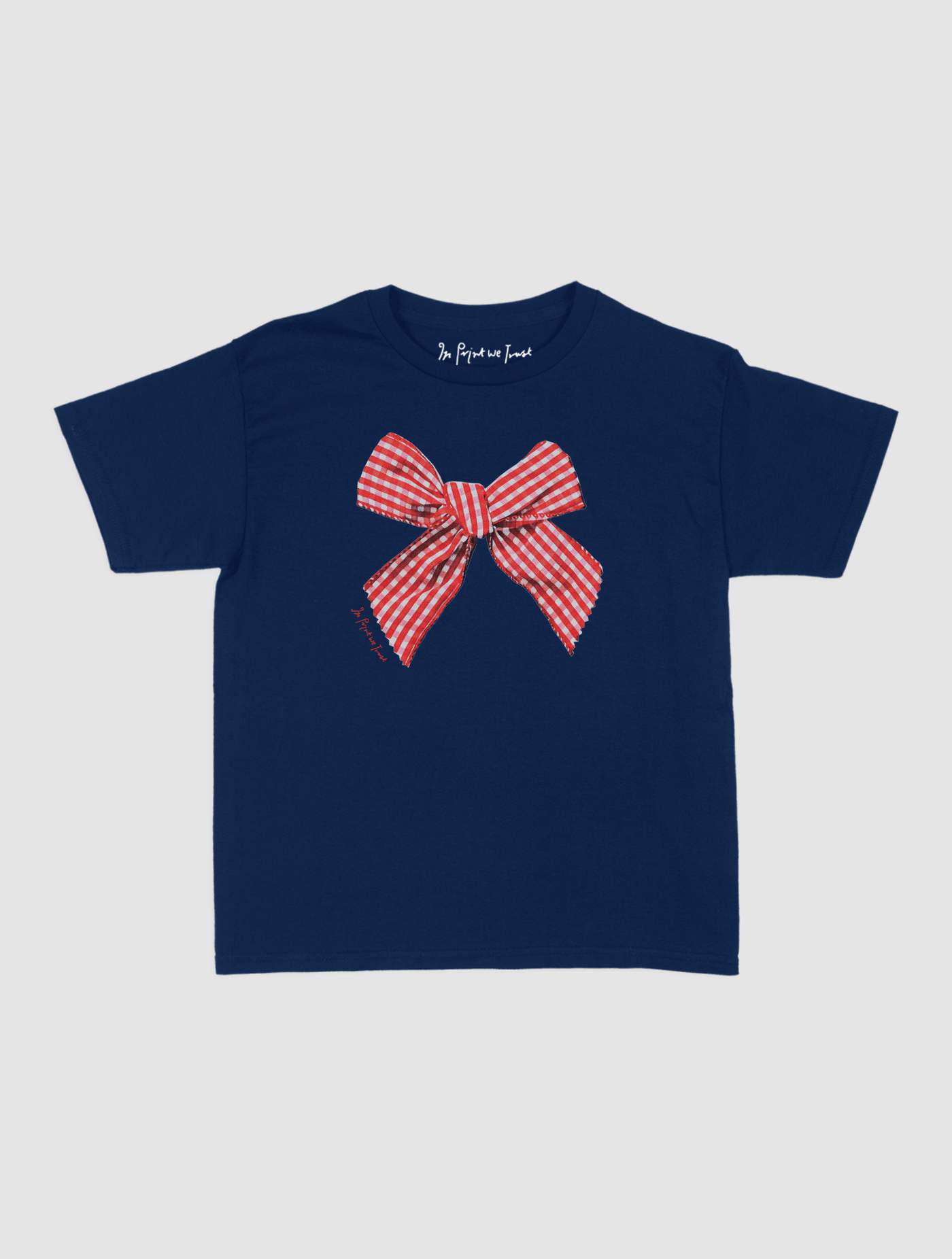 gingham baby tee - In Print We Trust