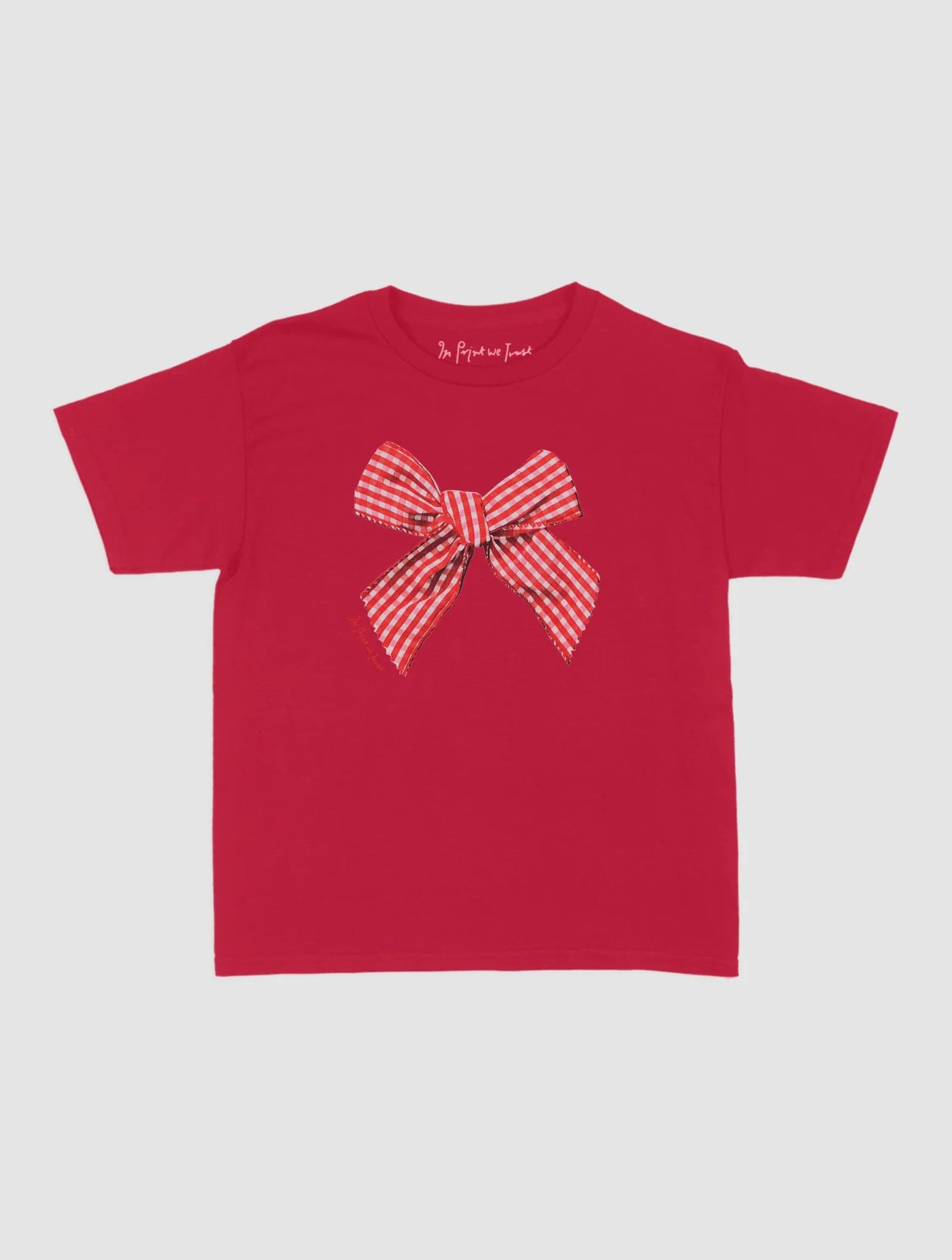 gingham baby tee - In Print We Trust