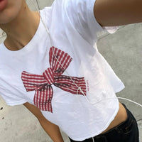 gingham baby tee - In Print We Trust