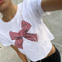 gingham baby tee - In Print We Trust