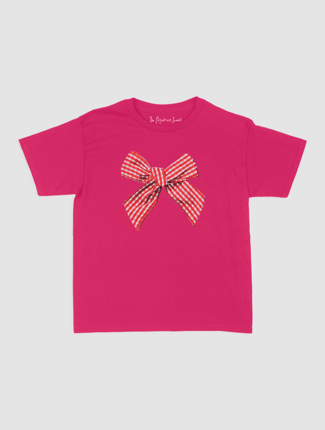 gingham baby tee - In Print We Trust