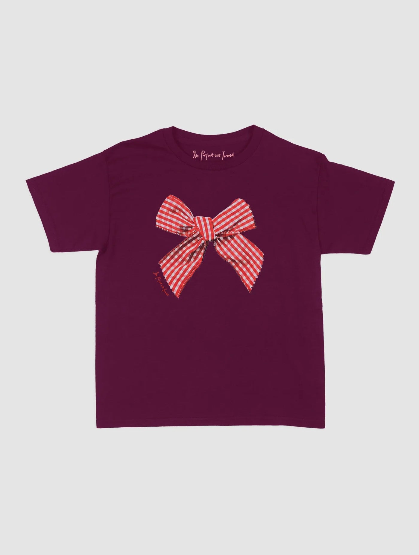 gingham baby tee - In Print We Trust