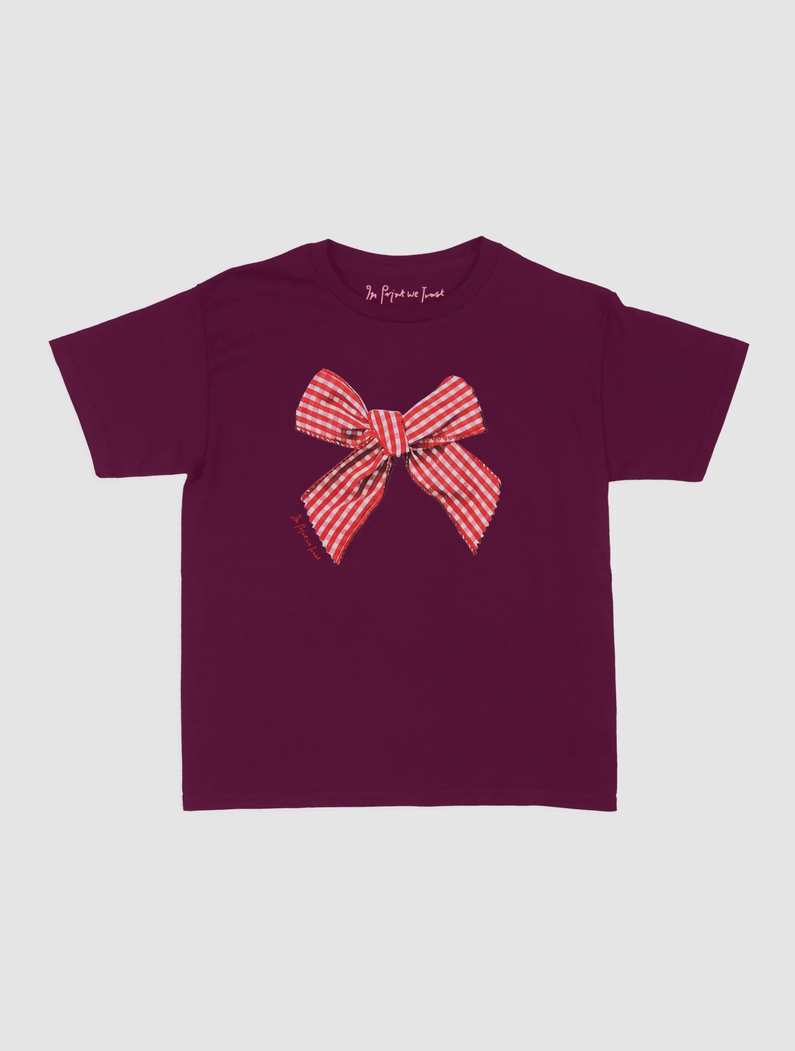 gingham baby tee - In Print We Trust