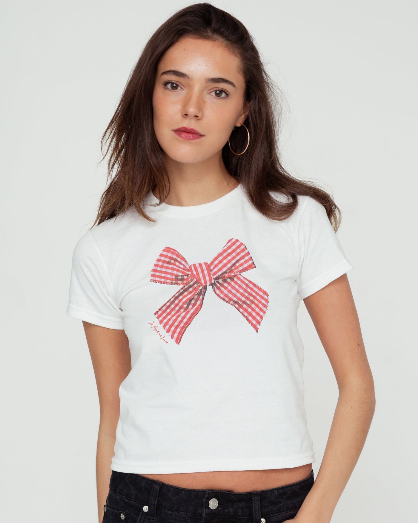 gingham baby tee - In Print We Trust
