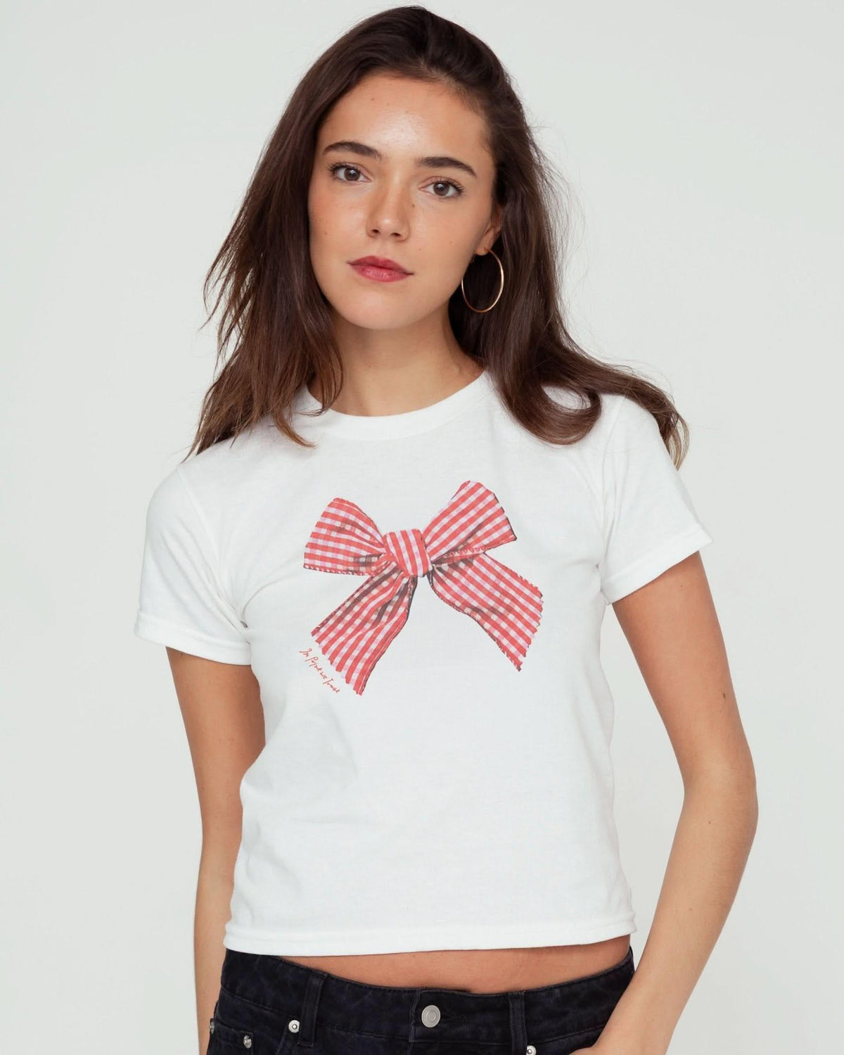 gingham baby tee - In Print We Trust