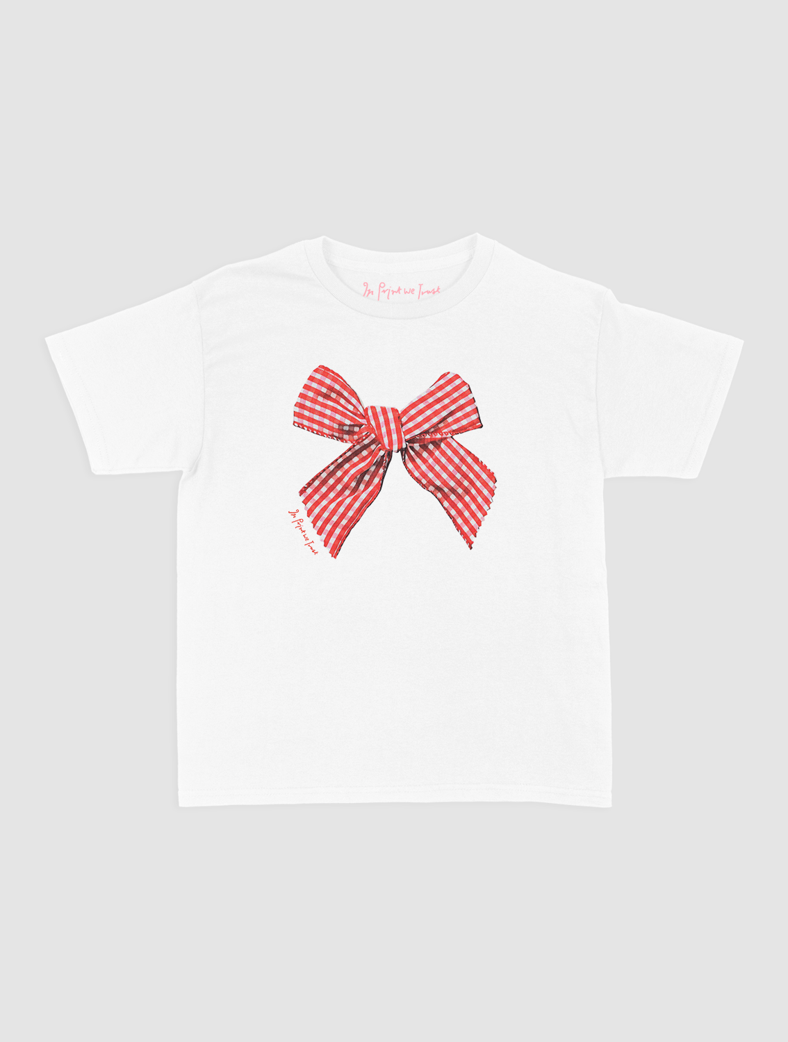 gingham baby tee - In Print We Trust