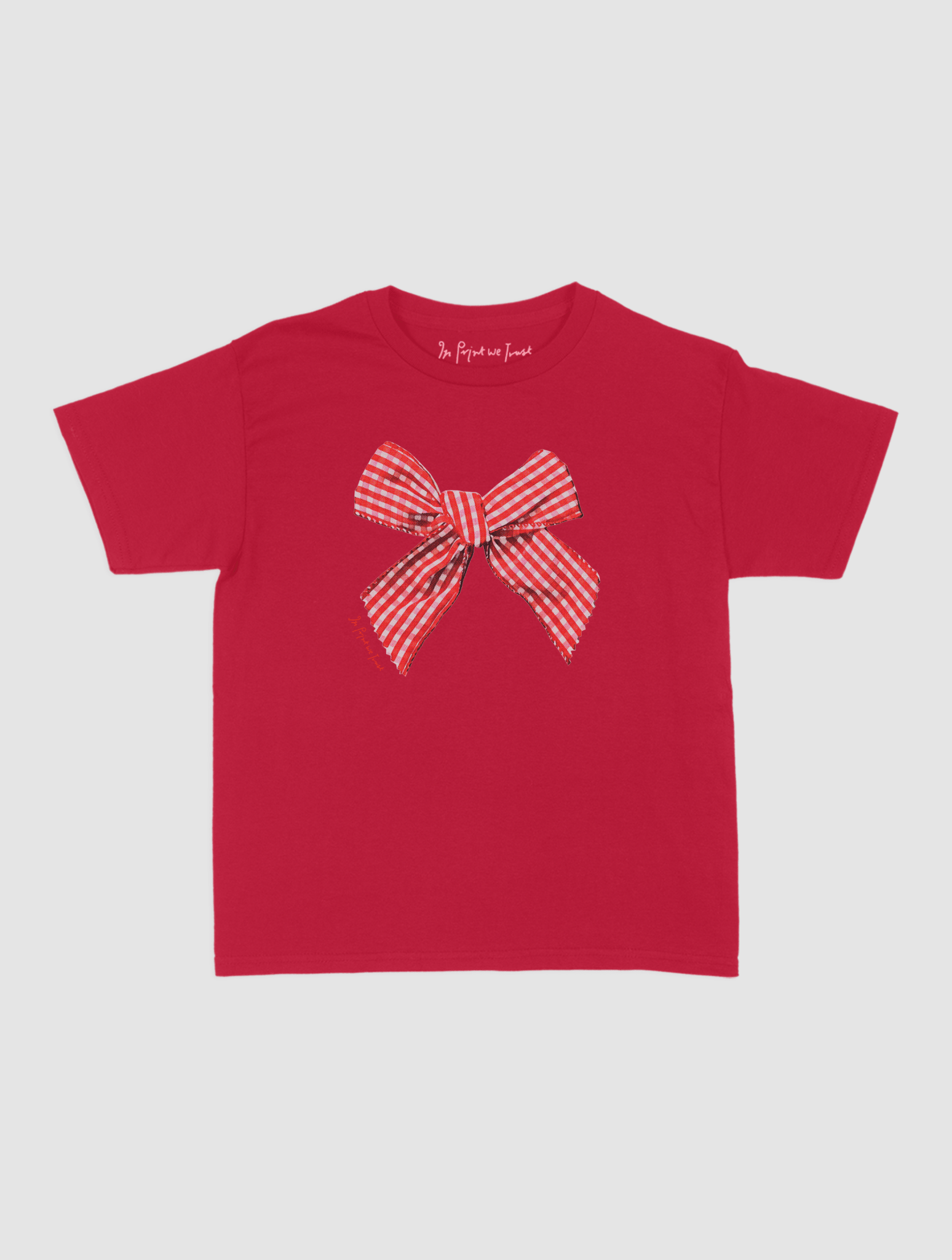 gingham baby tee - In Print We Trust