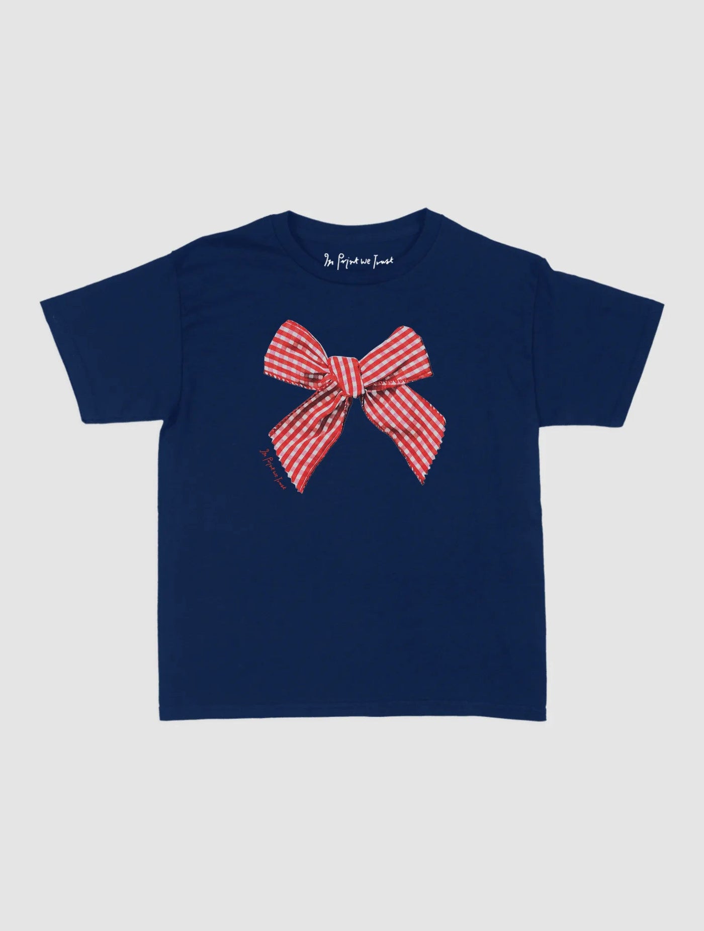 gingham baby tee - In Print We Trust