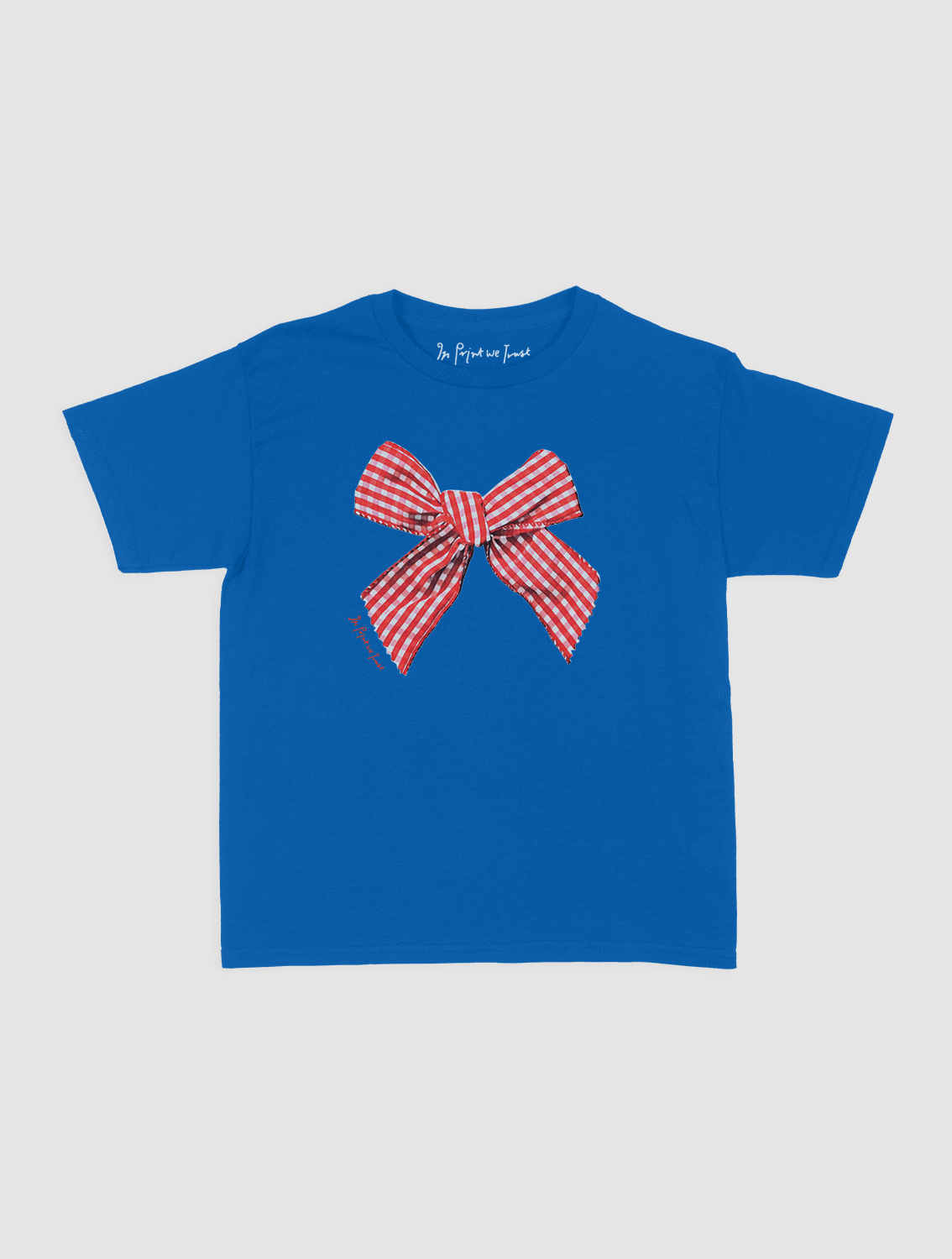 gingham baby tee - In Print We Trust