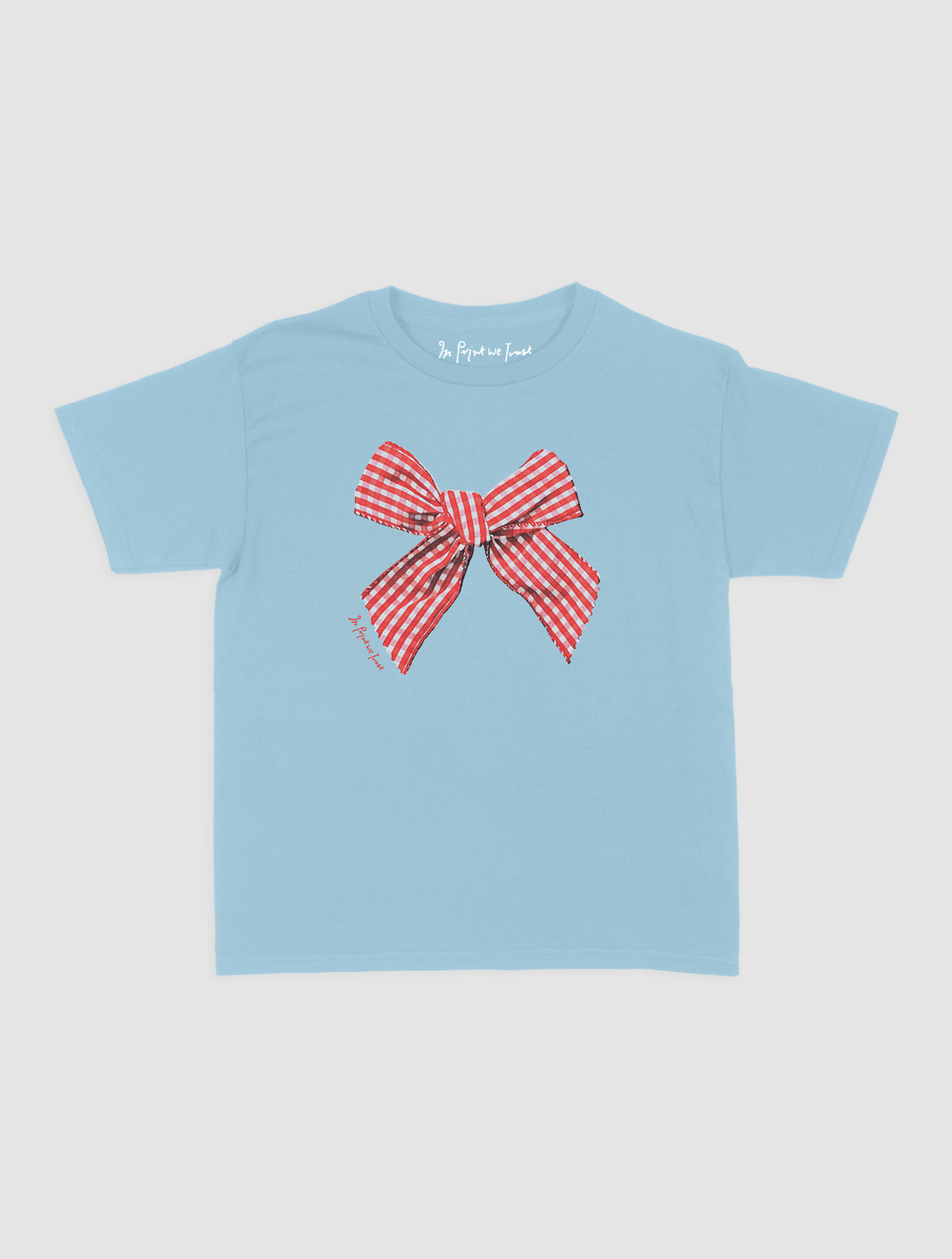 gingham baby tee - In Print We Trust