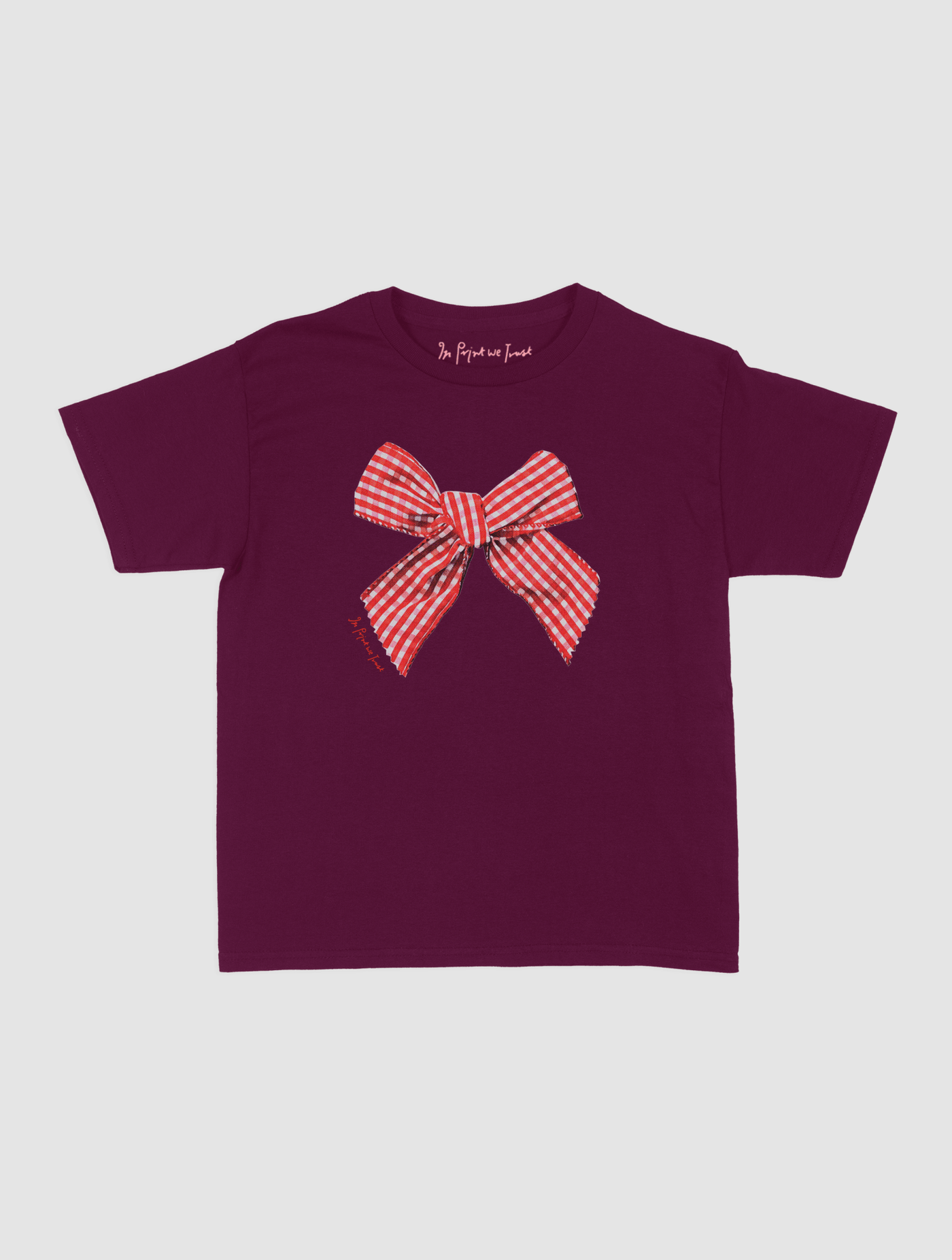 gingham baby tee - In Print We Trust