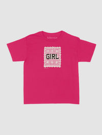 girl crochet baby tee - In Print We Trust