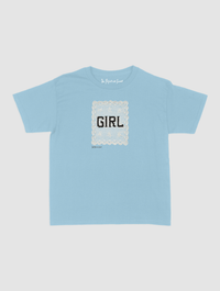 girl crochet baby tee - In Print We Trust