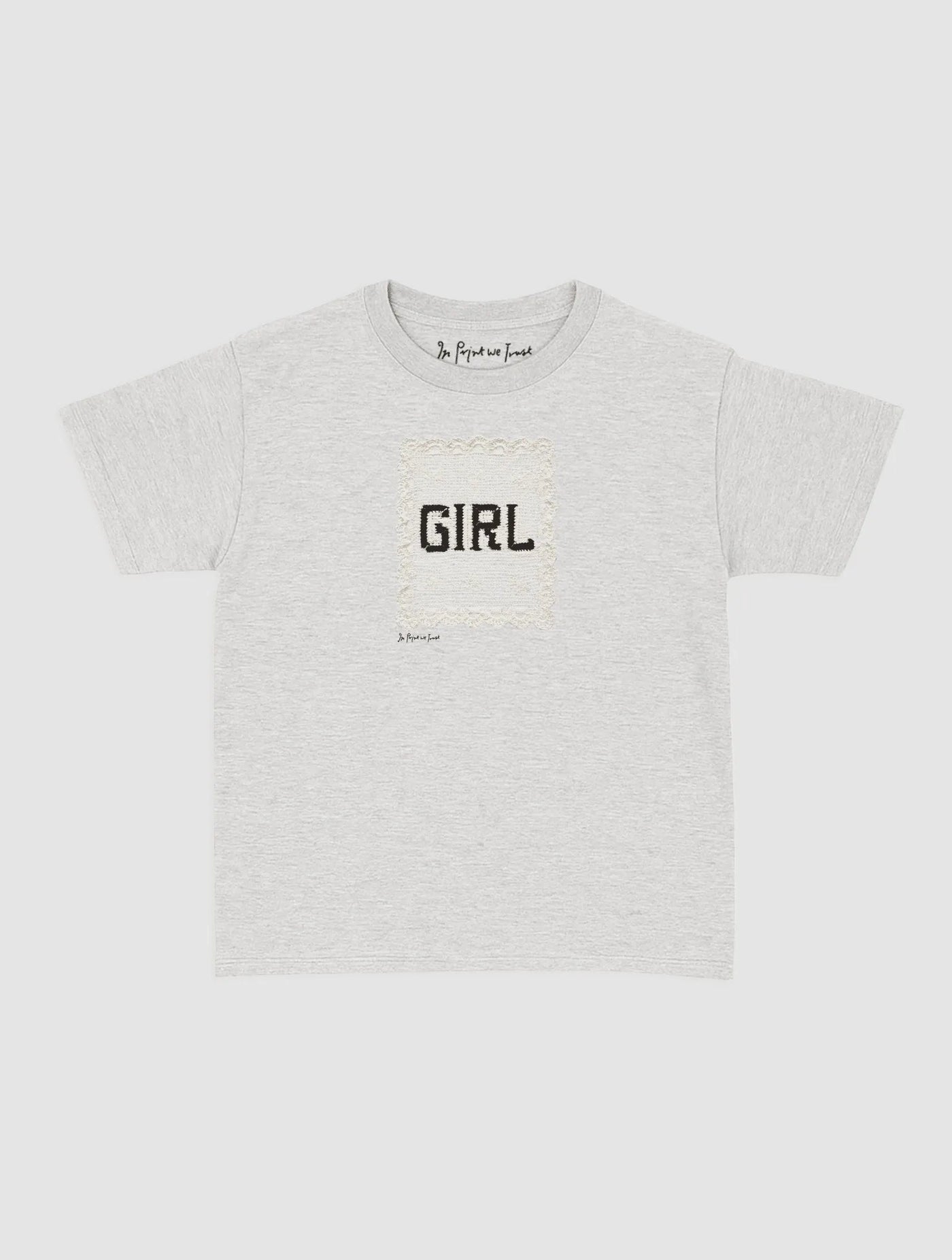 girl crochet baby tee - In Print We Trust