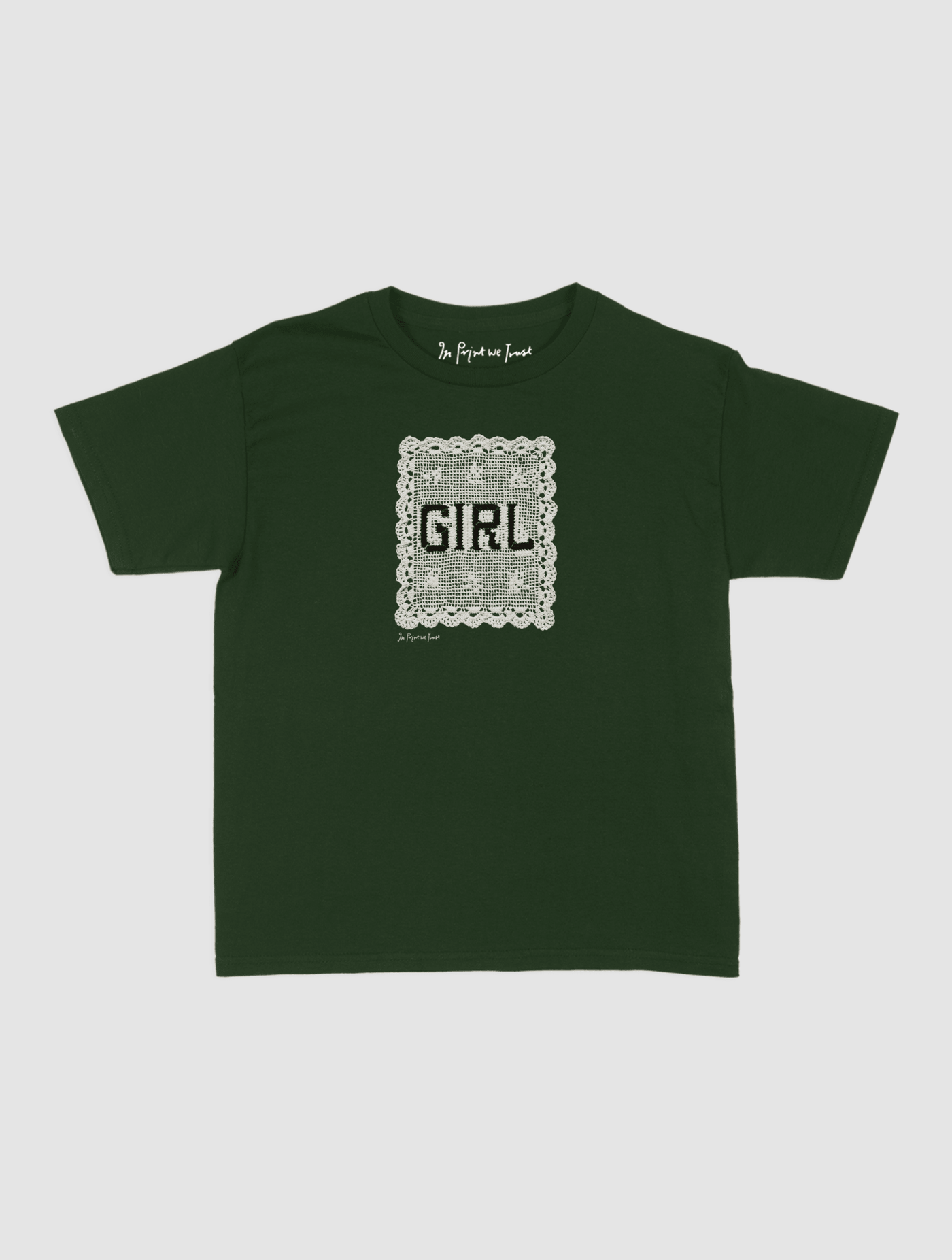 girl crochet baby tee - In Print We Trust