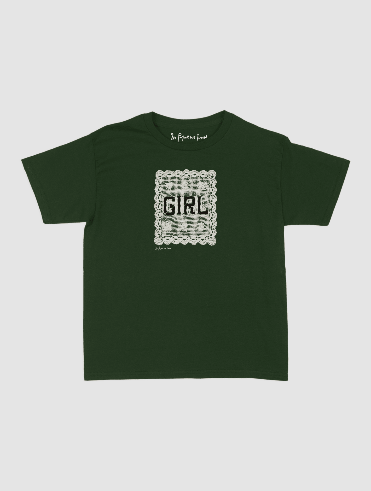 girl crochet baby tee - In Print We Trust