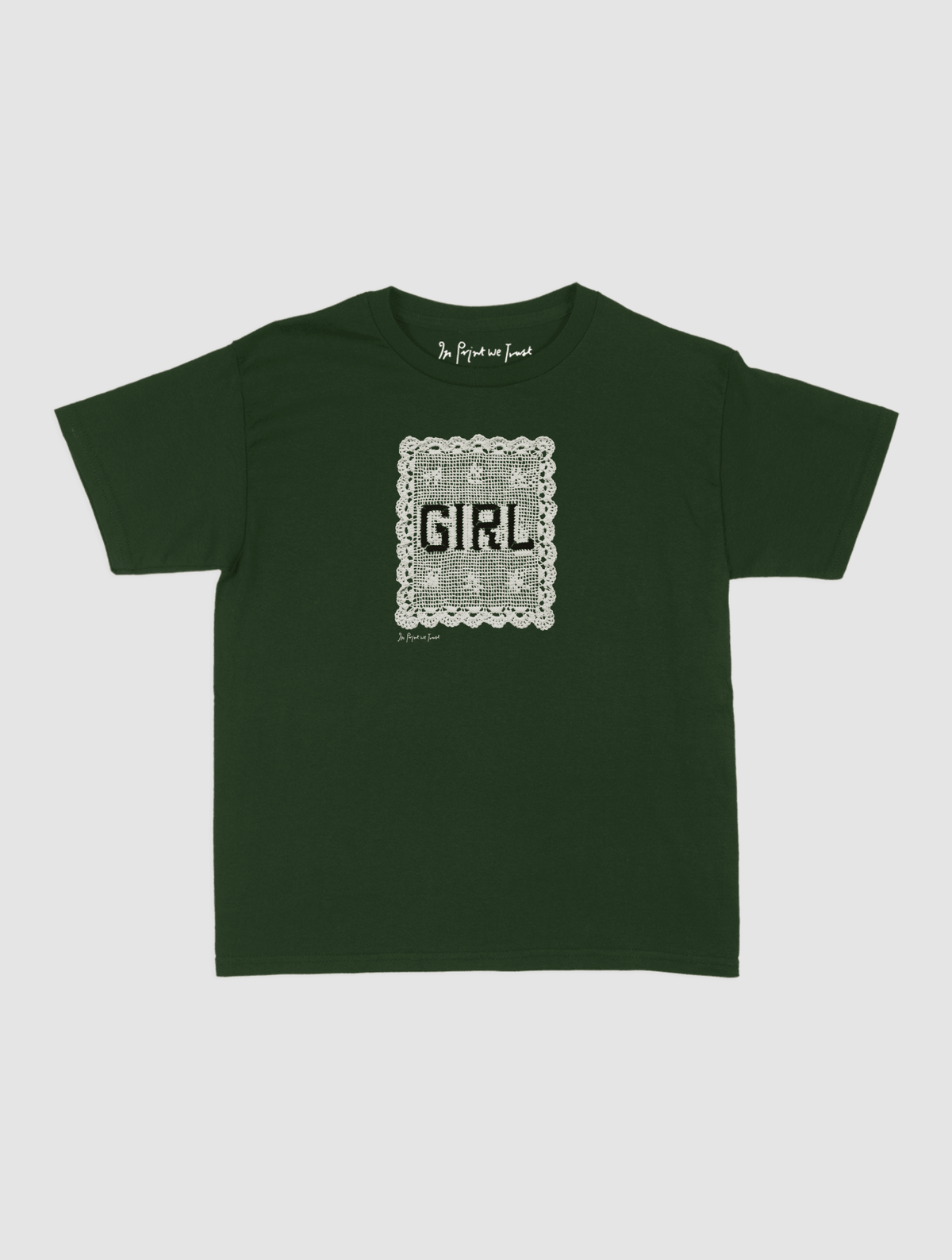 girl crochet baby tee - In Print We Trust