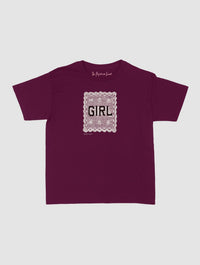 girl crochet baby tee - In Print We Trust