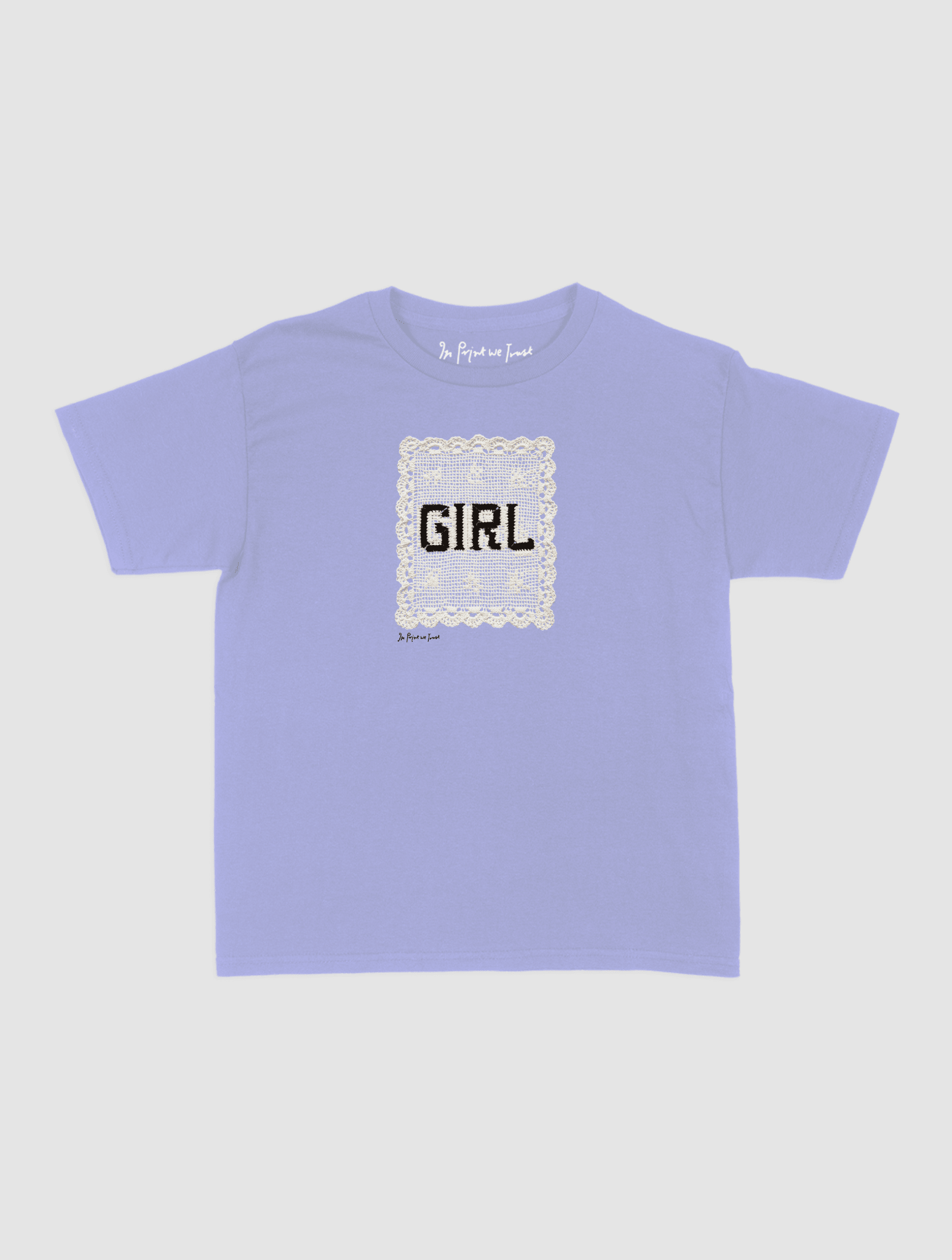girl crochet baby tee - In Print We Trust