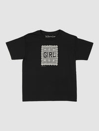 girl crochet baby tee - In Print We Trust