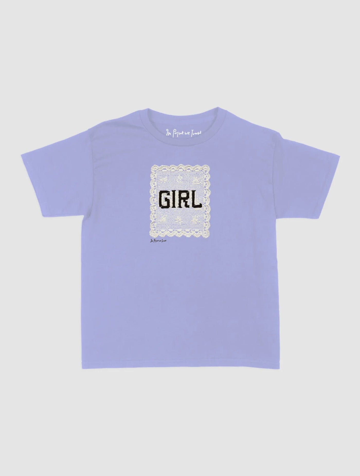 girl crochet baby tee - In Print We Trust