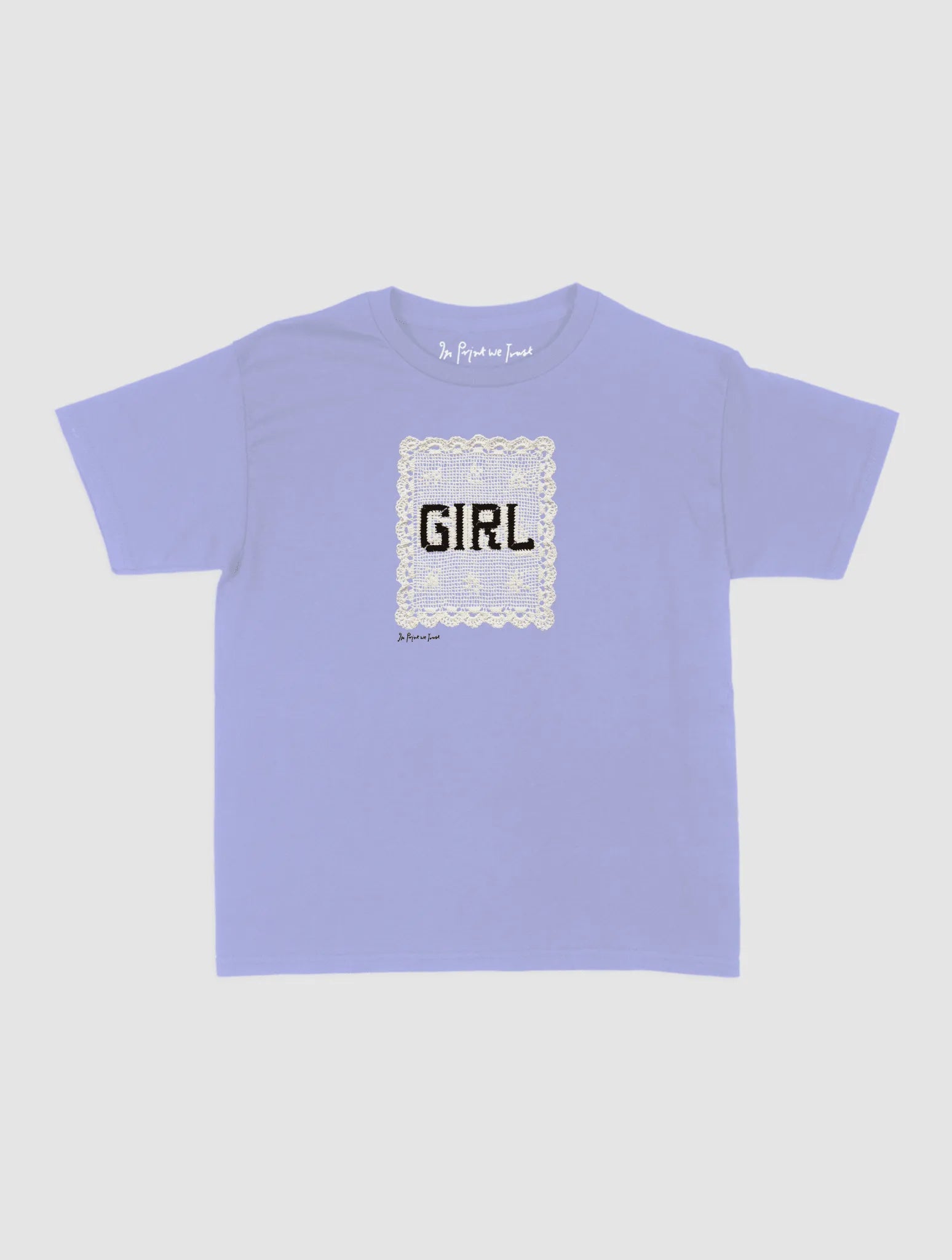 girl crochet baby tee - In Print We Trust